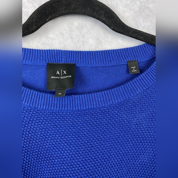 AX Armani Exchange Navy Logo Sweater Men Size  XL - Picture 4 of 9